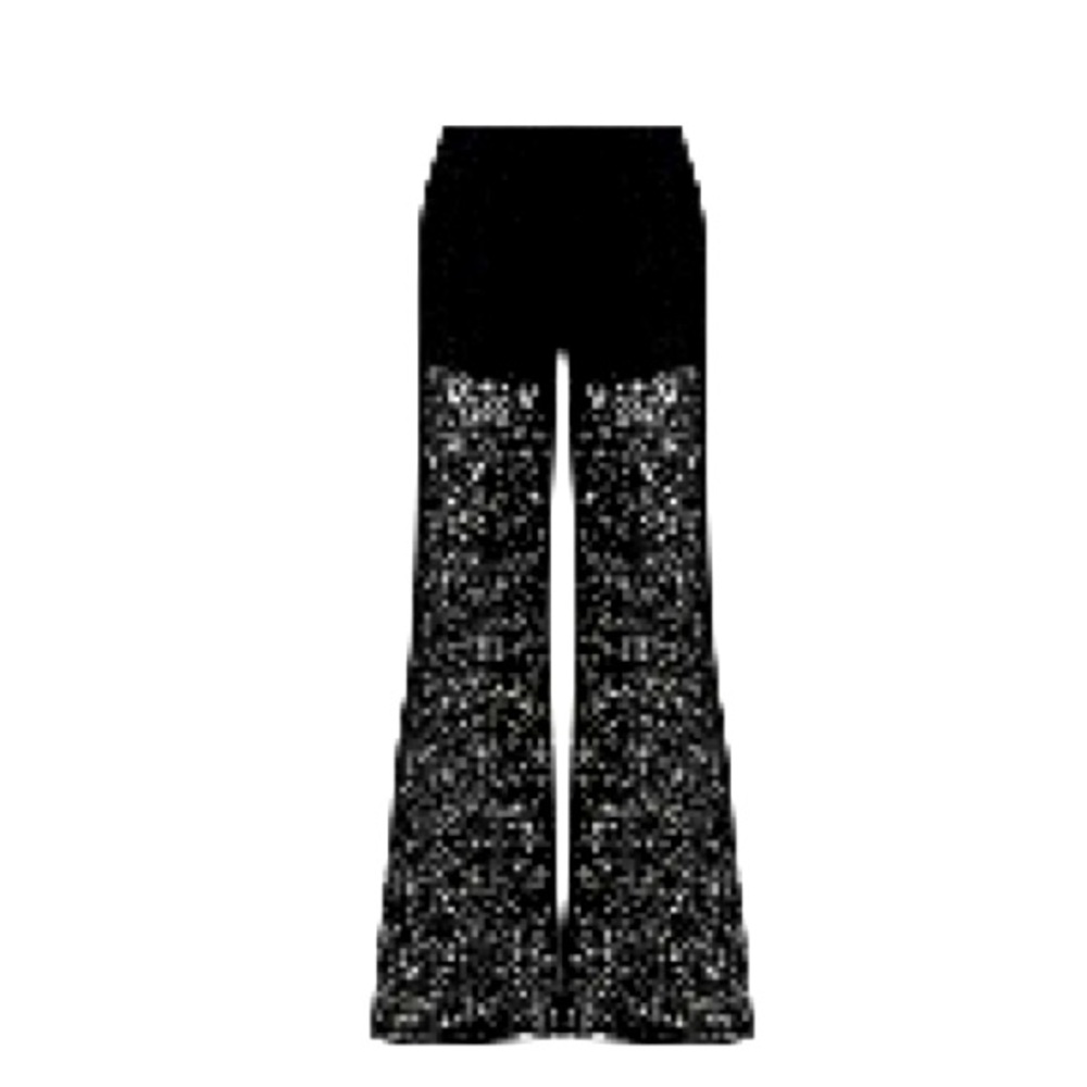 PINKO Sallie Lace Pants 6 Sheer Floral Wide Leg